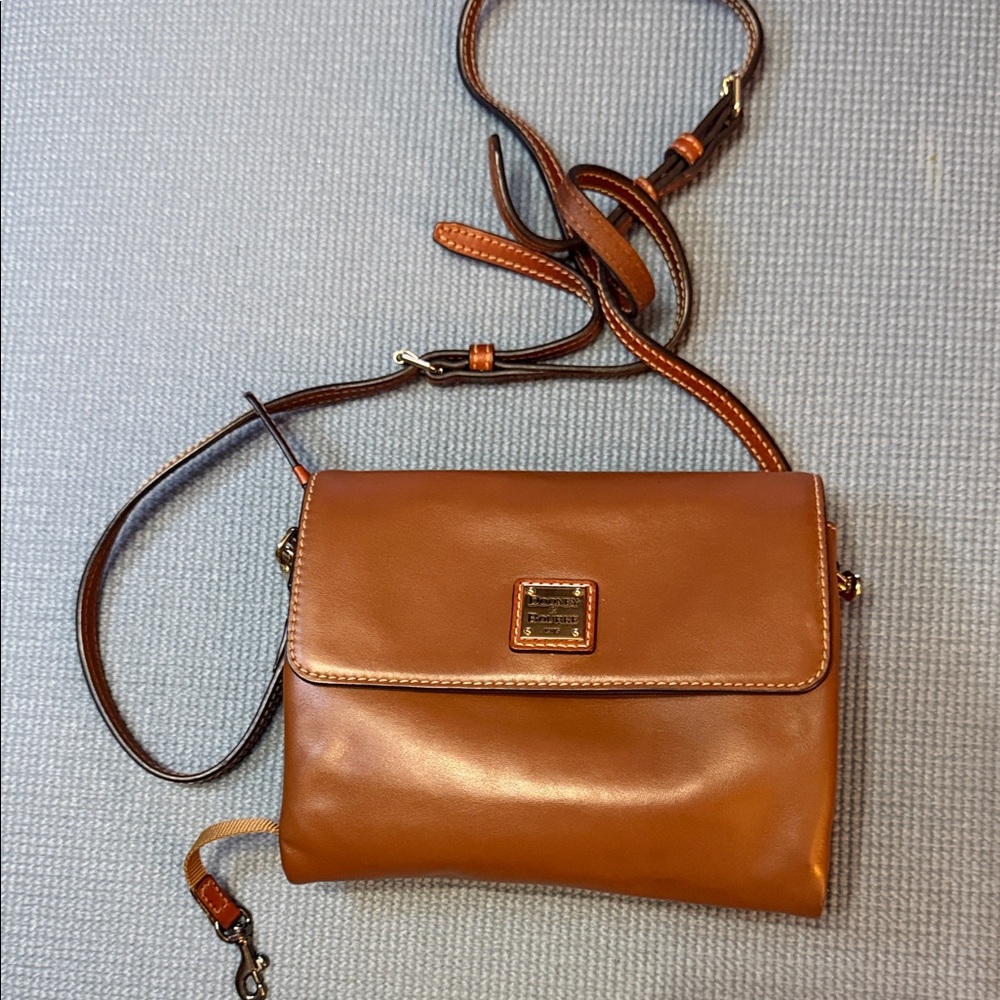 Dooney & Bourke Chestnut Brown Leather Crossbody